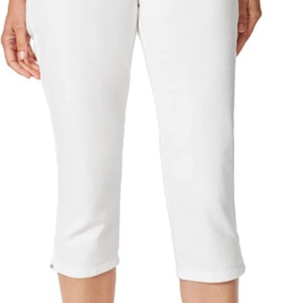 Nine West White Chrystie Capri Soft Denim Pants